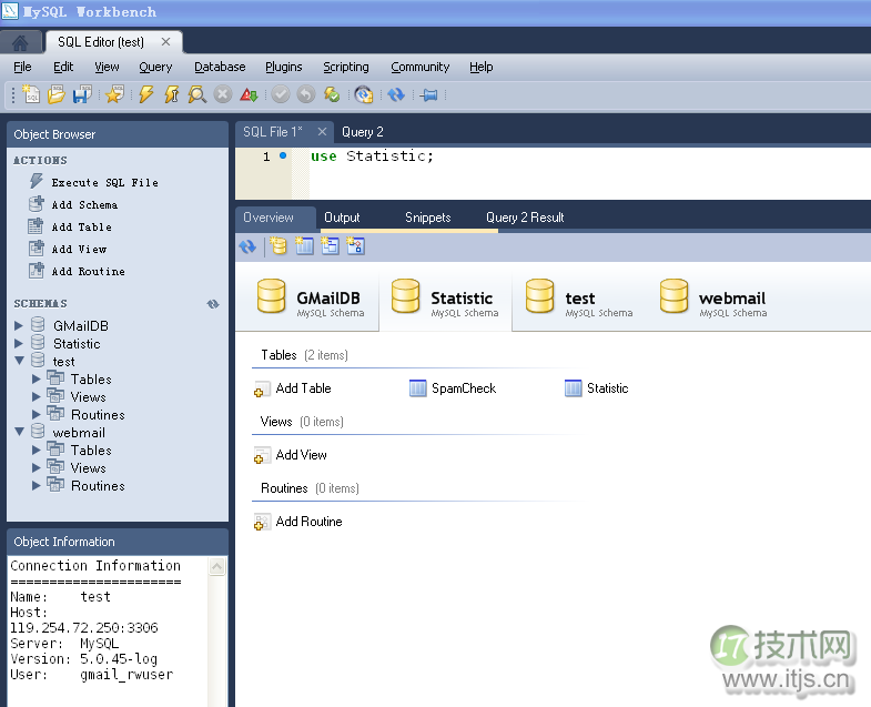 MySQL Workbench图形界面介绍(图3) www.itjs.cn