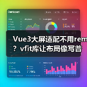 Vue3大屏适配不用rem?vfit库让布局像写普通页面一样简单(图3) Vue3大屏适配不用rem?vfit库让布局像写普通页面一样简单(图3)